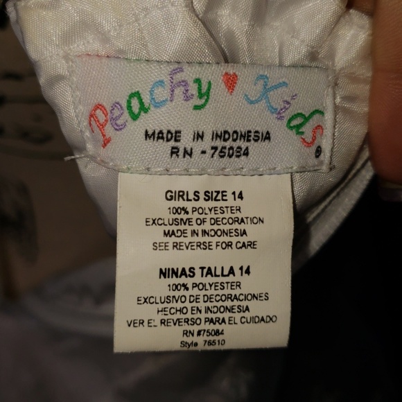 Peachy Kids  Pearlescent Formal Full LengthDress - Picture 8 of 8